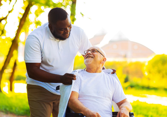 elderly man smiling