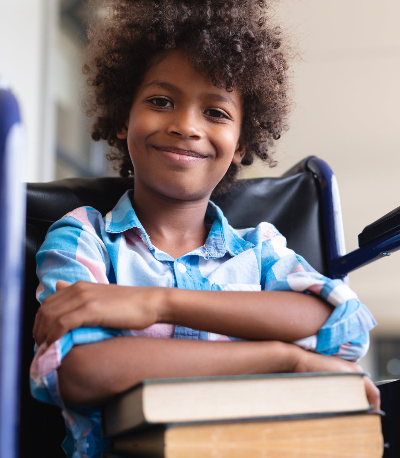 children on a wheelchair