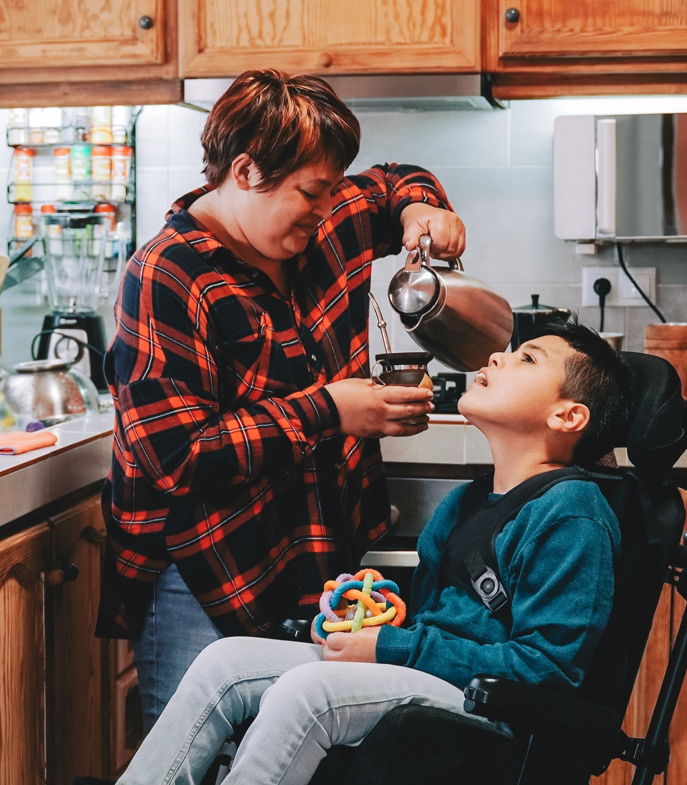 woman pouring coffee