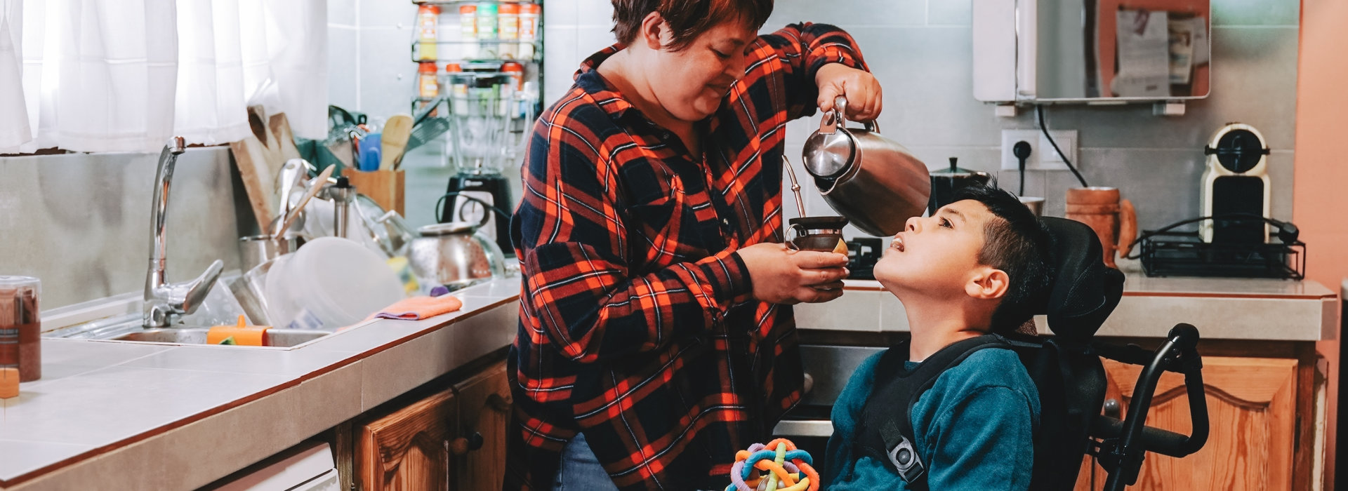 woman pouring coffee